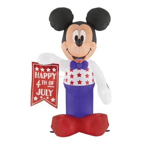 Inflatable MICKEY MOUSE DISNEY JULY 4th inflatable 3.5’ PATRIOTIC DECOR GEMMY