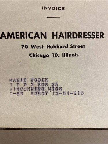 Vintage AMERICAN Friseur Magazin Erneuerung Rechnung Beauty Shop - Bild 5 von 7