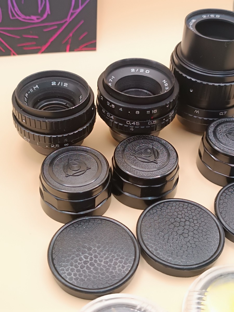 Set 3 lens Kiev-16U camera Mir-11M Vega-7-1 Tair-41M 4 Black Set 3 lens Kiev-16U camera Mir-11M Vega-7-1 Tair-41M 4 Black