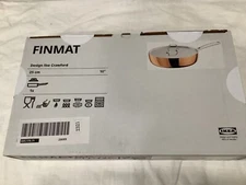 IKEA FINMAT Sauté pan with lid, copper/stainless steel, 10 "