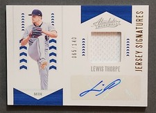 2020 Panini Absolute Jersey Signatures #AJS-LT Lewis Thorpe Auto #065/140 Twins