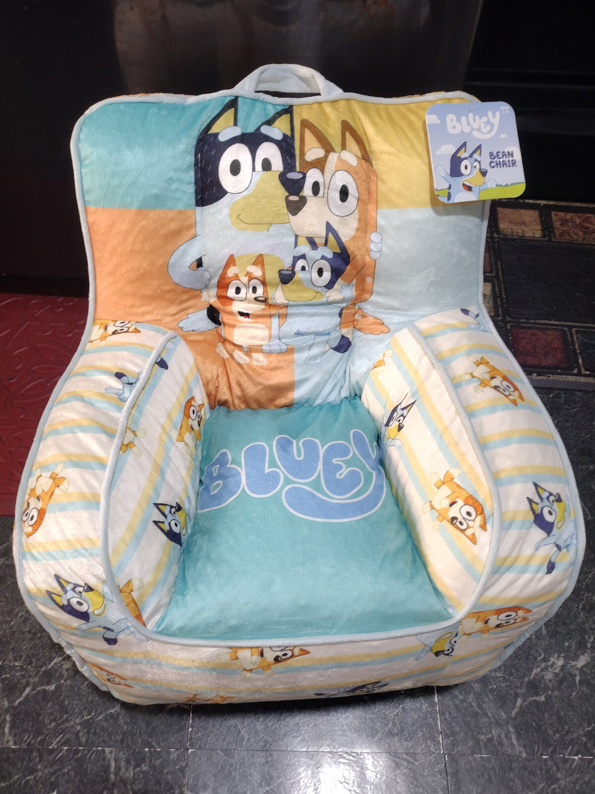 Bluey Bean Bag Chair Blue Heeler Bingo Bandit Chilli Toddler Boys Girls