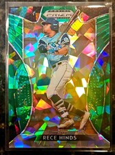 Rece Hinds 2019 Prizm Draft Picks 1st Bowman Year Green Cracked Ice SSP /18 #34