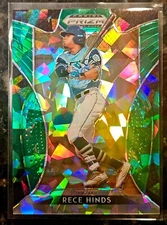 Rece Hinds 2019 Prizm Draft Picks 1st Bowman Year Green Cracked Ice SSP /18 #34