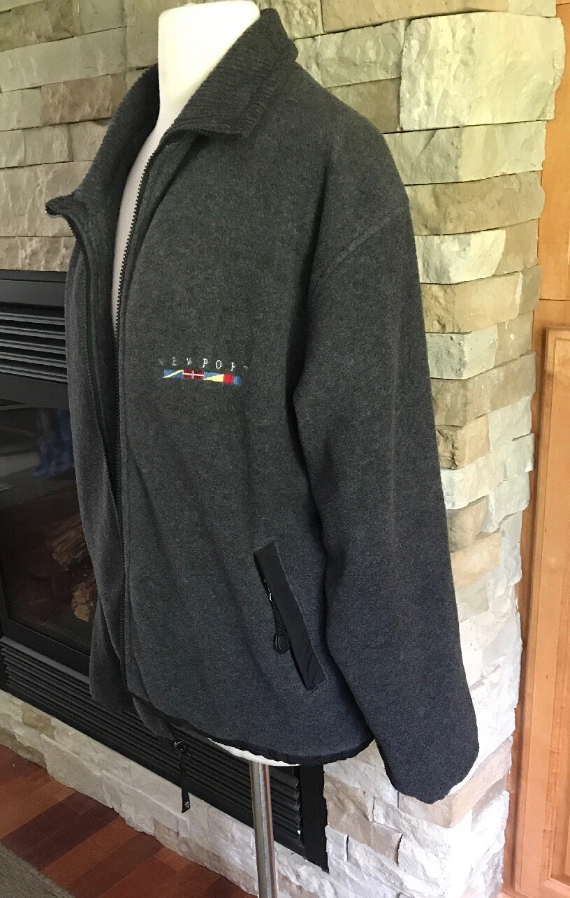 All Climate Wear North End Gray Full Zip Long Sleeve Fleece Jacket Size M/M