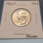 1964-P Washington QUARTER 25 Cent 90% Silver / Mint State 64+