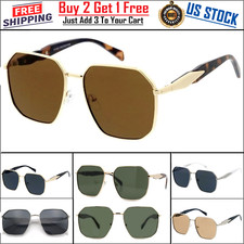 Sunglasses Men Women  Millennials  Luxury Rectangle Geometric Metal Rim Fashion