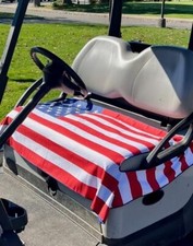  Microfiber Golf Cart Seat Cover  Lightweight Blanket  American Flag