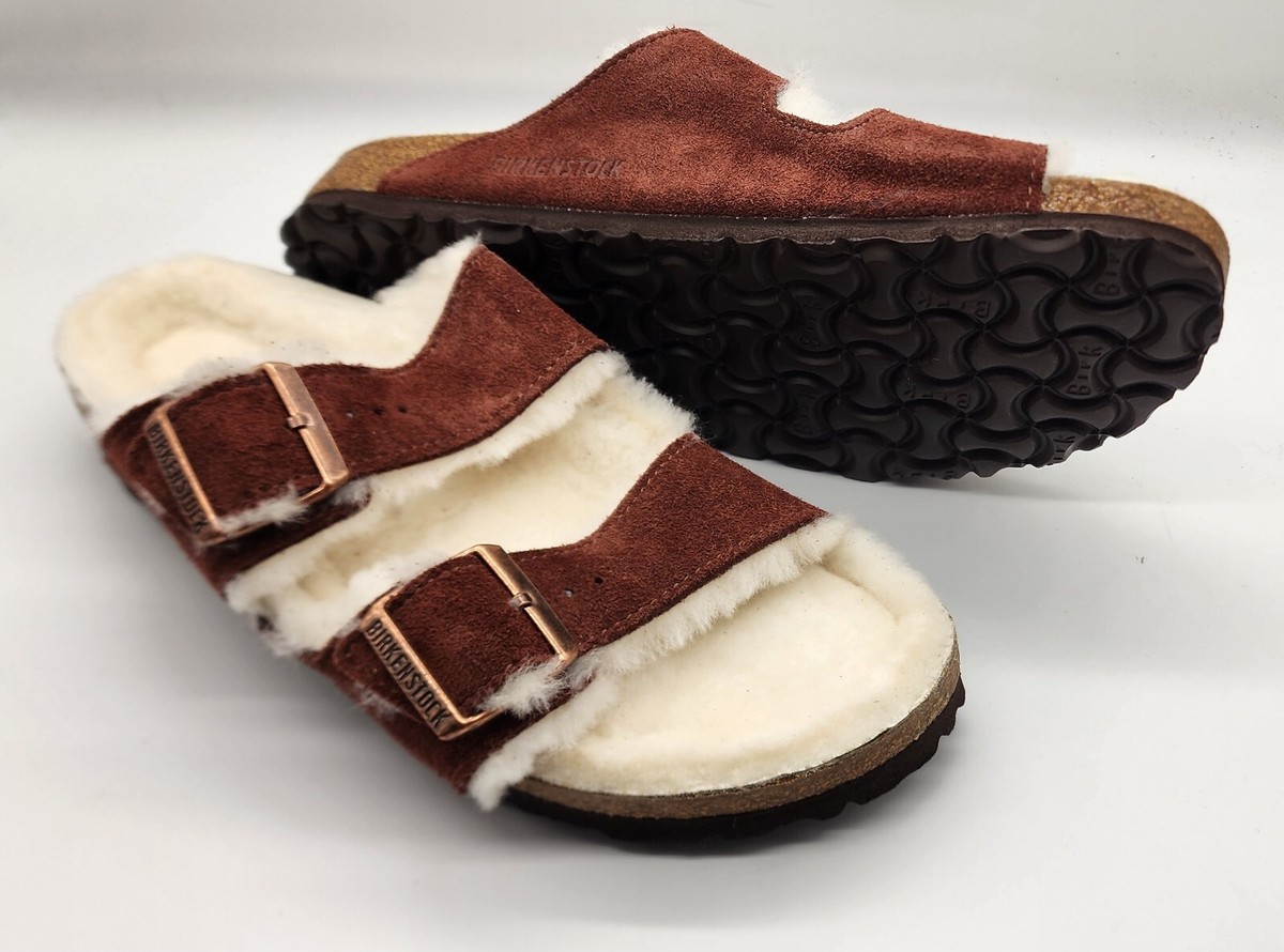 靴 Birkenstock x DOORS Arizona Birkenstock Leather Shearling Fur ARIZONA Port 40 Narrow