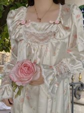 Women's Lolita Long sleeved princess Nightdress Summer Cute dress