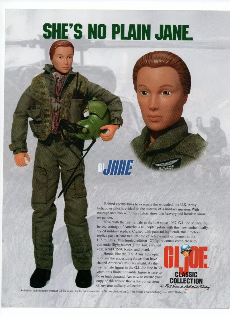 G.I. Joe Action Figure G.I. Jane - Vintage 1997 Toys Print Ad U.S. Army  Pilot