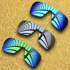 3 Sets Lenses Replacement for-Spy Optic Flynn Polarized-Silver Blue Green