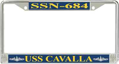 USS Cavalla SSN-684 Enlisted License Frame - American Made
