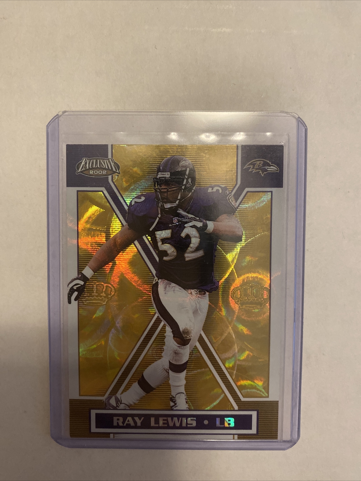 2002 Pacific Exclusive Gold Ray Lewis #14 HOF
