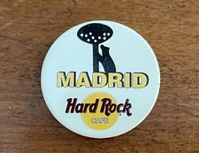 Hard Rock Cafe Madrid pinback with bear and strawberry tree