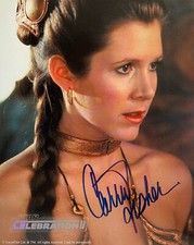 CARRIE FISHER signed Autogramm 20x25cm STAR WARS in Person autograph ACOA