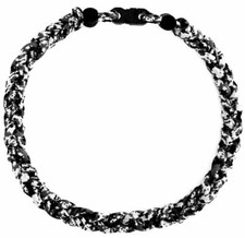 3 Rope Tornado Braided Boys Youth Baseball Necklace 18" 20" Black Camo New