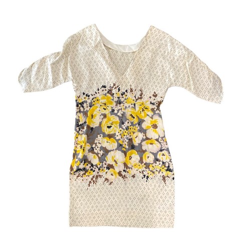 Meadow Rue floral knee length silk blend dress - Picture 5 of 5