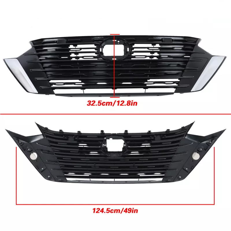 Front Bumper Lower Grille Assembly For 2020-2022 Nissan Sentra S, SV, SR – Black, Direct Replacement Part 10 thumbnail image