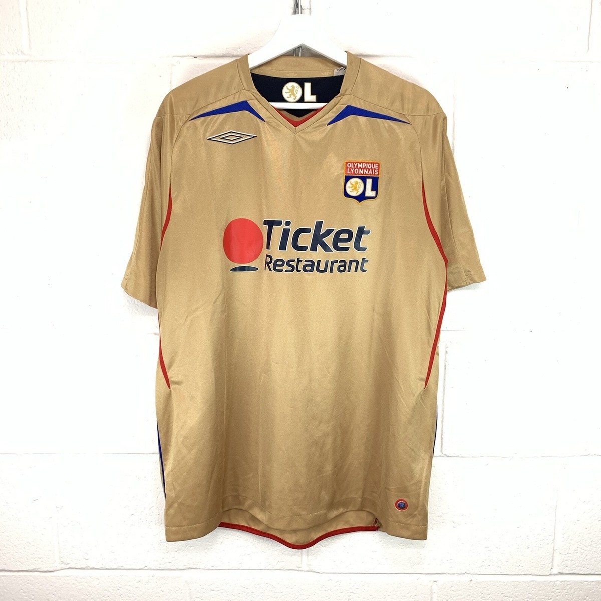 UMBRO OLYMPIQUE LYONNAIS 2007/08 AWAY VINTAGE FOOTBALL SOCCER