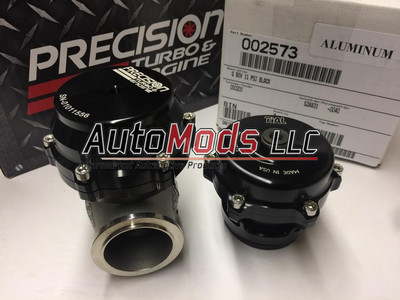 Authentic 46mm Precision Wastegate and Tial Q Blow Off Valve combo PTE Black BOV