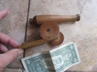 Hand Made Wooden Civil War North Carolina Souvenir TRENCH ART, FOLK ART Cannon