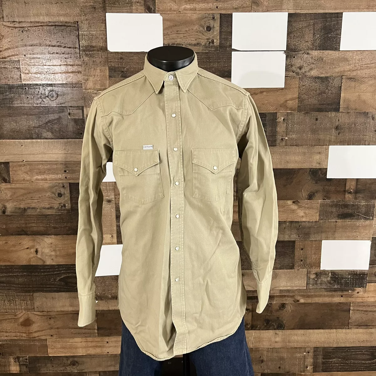 Carhartt pearl snap clearance shirt