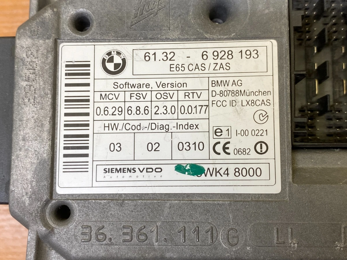 BMW 7 Series E65 2004 Ignition Starter Switch Start Stop 6928193 