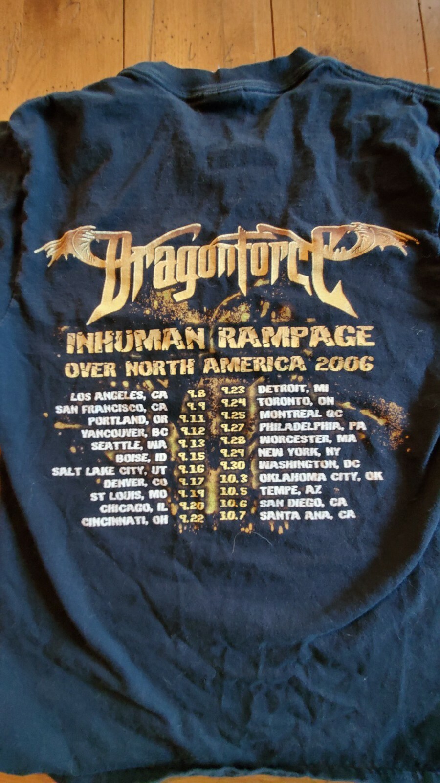 Dragonforce Men's small Black Band T-Shirt