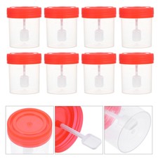 50 Pz/1 Contenitore Sgabello Con Cucchiaio Campione Urina Tazze Campione Tazze Con Coperchio