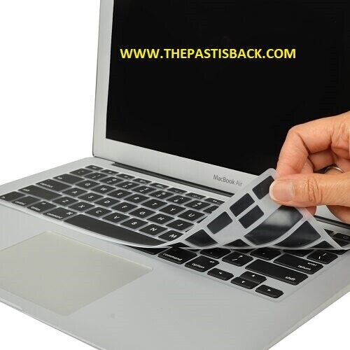 LOT OF 5 SILICONE/WASHABLE KEYBOARD PROTECTOR FOR APPLE MACBOOK & iMac BLACK NEW - Picture 1 of 6