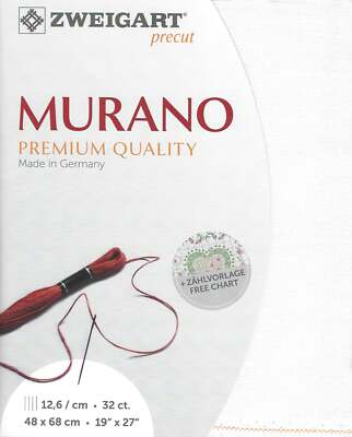 Precut Zweigart Murano 32 count White 3984/100