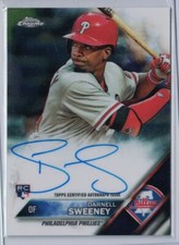 2016 Topps Chrome Darnell Sweeney Autograph Philadelphia Phillies