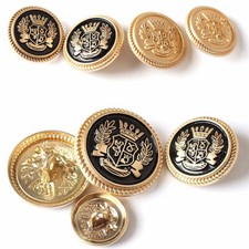 10Pcs Round Metal Buttons Hollow Carved Sewing for Jacket Suits Sweaters Button