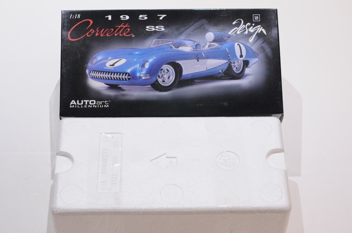 オートアート ミレニアム　1957 CORVETTE SS 1/18 1/18 AUTOart 1957 Chevrolet Chevy Corvette SS (Blue) Diecast