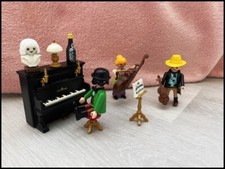 Playmobil SALOON KLAVIERSPIELER PIANIST Band PIANO Western Colorado Bowler RAR 