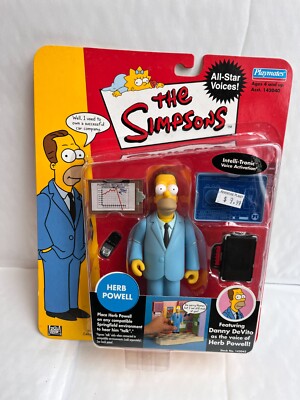 NEU UND VERPACKT Playmates Interactive The Simpsons All Star Series Herb Powell Figur WOS