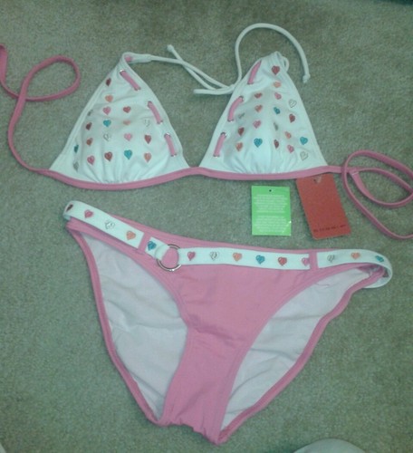 Gossip Hearts Triangle Bikini NWT Large Lined, Cute Fit - Picture 5 of 12
