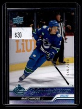 2023-24 UD Upper Deck Young Guns Deluxe Akito Hirose RC 045/250 Vancouver