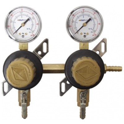 Secondary Regulator 2 Way In Line Beer Keg Homebrew Dual Kegerator Carbonation