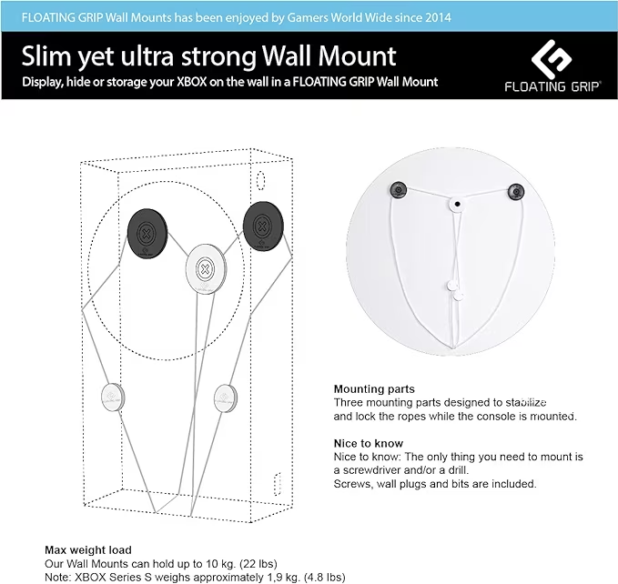 Floating Grip XBOX Series S Wall Mount UK