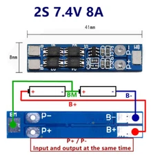 2S 8A 7.4V 8.4V 18650 Li-ion Lithium Battery Charger BMS Protection PCB Board