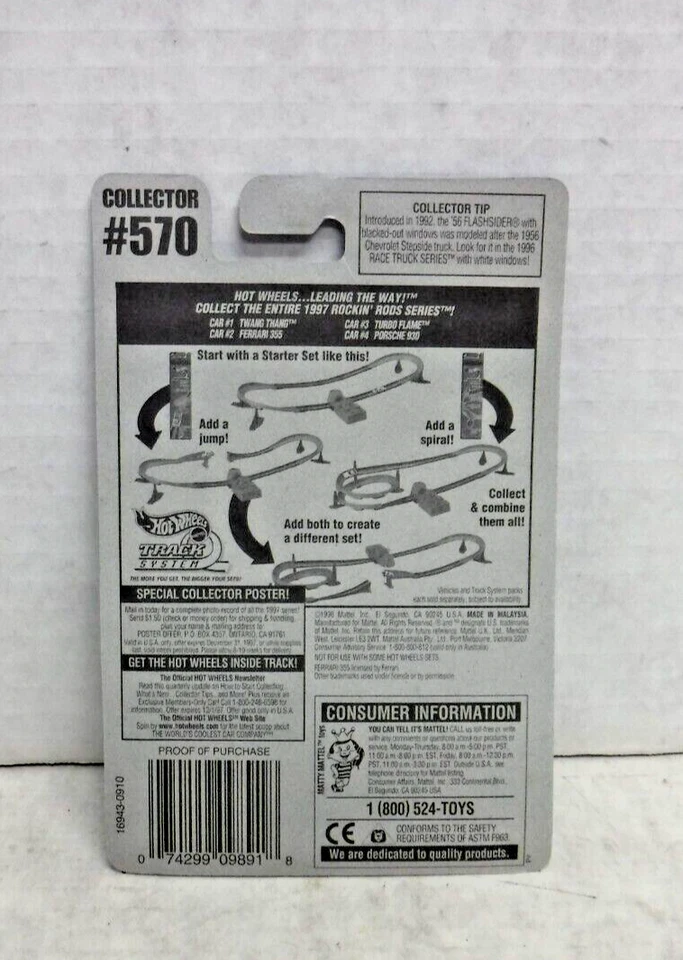 Coche diecast Ferrari 355 Hot Wheels Rockin' Rods Series negro 053024AST2-E Foto 2 de 2