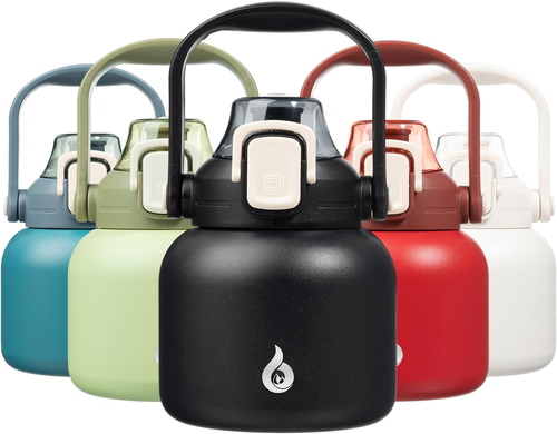 Insulated Water Bottles with Straw, 20 Oz Cute Water Bottles with Handle, BPA Fr - Picture 9 of 12