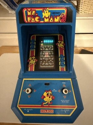 Vintage 1981 Coleco Ms. PAC-MAN Tabletop Mini Arcade Game Midway Very Near Mint