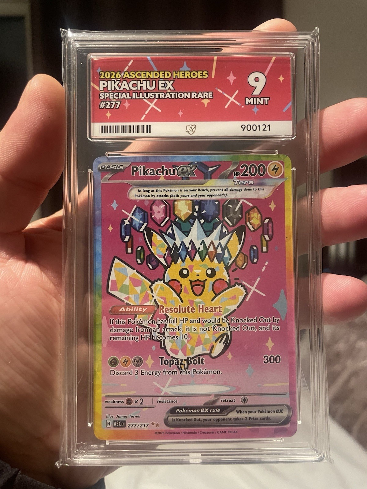 Pokémon TCG Pikachu Ex Ascended Heroes 277/217 Special Illustration ACE 9 