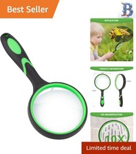 Elegant 75MM Handheld Magnifying Glass with Non-Slip Handle for Easy Reading