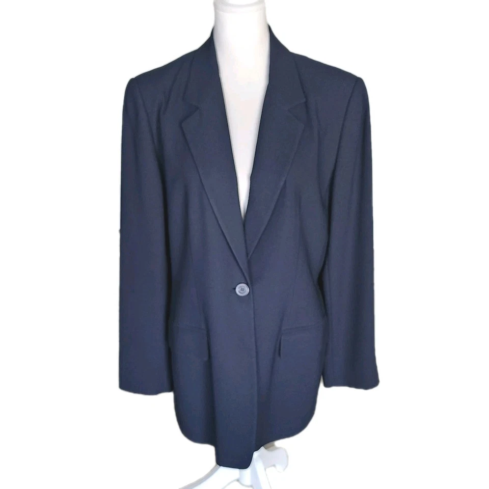 Traje Pantalón Liz Claiborne Mujer 12 Azul Marino 2 piezas Chaqueta Carrera Clásica Cápsula Foto 2 de 4