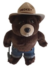 Vintage Smokey The Bear Plush 50th Anniversary 1994 w/Shovel, hat, jeans, belt