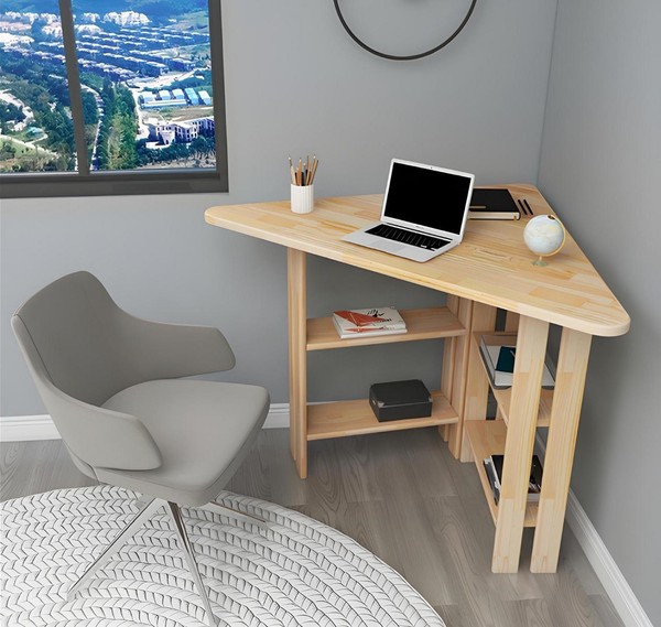 Arbeitszimmer Beiger Computertisch Designer Ecktische Luxus Laptoptisch-image